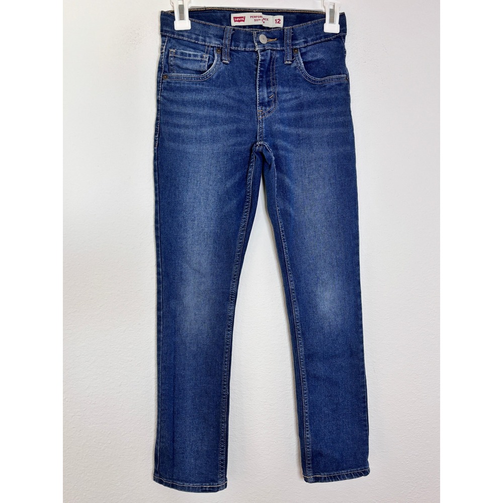 Levi's 511 Performance Slim Fit Jeans Boys Size 12 Reg Medium Wash Denim 26x27